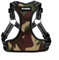 Voyager Verstellbares Hundegeschirr mit Reflektorstreifen by Best Pet Supplies - Strapazierfähige Ganzkörperweste ohne Zugkraft mit Leinen-D-Ring, atmungsaktiv, Armee, size S