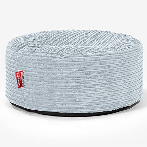 Lounge Pug, Sitzhocker Pouf, Sitzpouf, Cord Baby Blau