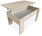 Duérmete Online - Mesa de Centro Elevable, Para Salón o Comedor, Madera, Acabado en Color Cambria, Medidas: 90 cm (Ancho) x 50 cm (Fondo) x 46-57 cm (Alto)