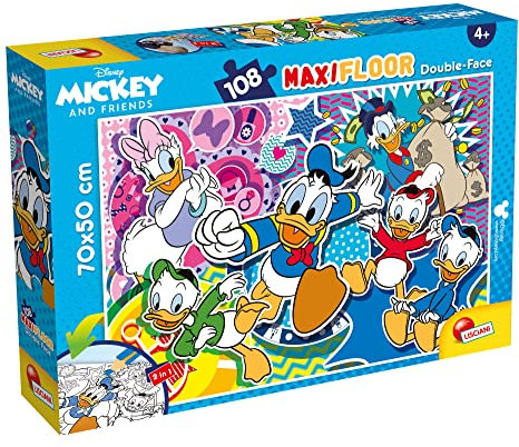 Liscianigiochi 91782 Disney Puzzle Df Maxi Floor 108 Duck, Nicht zutreffend