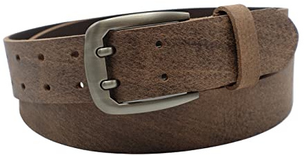 NK Belt GmbH Handgemachter Herren Ledergürtel aus Büffelleder mit Doppeldorn Schnalle, Made in Germany, Anzug Jeans Gürtel 38mm #DK-17