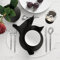 Villeroy & Boch Manufacture Rock Lot de 4 Sets de Table ovales réversibles en Cuir synthétique Blanc