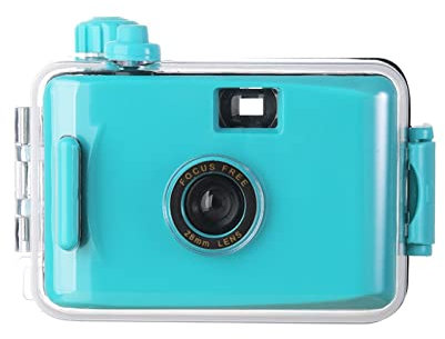 Breadom Film Camera,Modern Design Underwater Waterproof Camera,Use 35mm Film,Reusable,Focusfree,for Summer Beach Vacation Camp Snorkeling Trip Adult Teens Gift