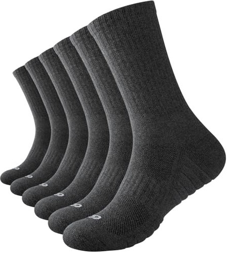TIBISI Socken Herren Damen Wandersocken Arbeitsocken Sportsocken Tennissocken Laufensocken Baumwolle Atmungsaktiv 5/6 paar