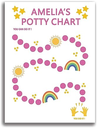 Houcaller Potty Chart Poster, Regenbogen-Töpfchentraining Diagramm, Töpfchen-Belohnungstabelle für Kleinkinder, Jungen und Mädchen, 30,5 x 40,6 cm, ungerahmt