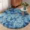 ROHATIM Schlafzimmer Plüsch Teppich Rund,Flauschiger Teppich für Wohnzimmer,modernes Wohnzimmer,Mädchen,weicher und Flauschiger Teppich für das Schlafzimmer Kindermatte(Pfauenblau,Ø 200 cm Rund)