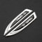 2Pcs Auto dekorative Logo Autoaufkleber Körper Dekoration, für OPEL, Schriftzug Logo Aufkleber Auto Tuning Zubehör,B Silver