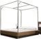 QOJJ Himmelbett Moskitonetzhalter Vier Eckbett,Edelstahl Baldachin Moskitonetz Baldachin Rahmen, Bettüberdachung, Gestell für Twin/Full/Queen/California King/King Size/California King,33mm,2×2.2m Bed
