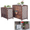 HRXQ Cubre Aire Acondicionado Exterior Tablero De Madera Grueso Unidad Exterior De Aire Acondicionado Soporte Aire Acondicionado Exterior para Ocultar El Aire Acondicionado (Size : Medium)