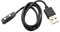 System-S USB 2.0 Kabel 60 cm Ladekabel für Kospet Tank T2 Smartwatch Adapter in Schwarz