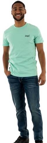 Superdry, T.Shirt Essential Logo EMB Tee, M1011245A, Spearmint Light Green, 3XL, Man, Adulto