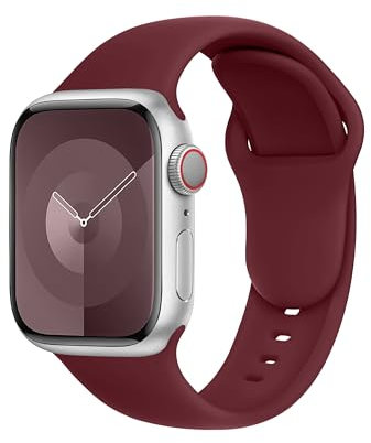 DONEGANI C1 para Correa Apple Watch Se Ultra 2 40mm 44mm 46mm 42mm 45mm 41mm 38mm 49mm Series 10 9 8 7 6 5 4 3 Mujer Hombre Original Pulsera Strap Rojo Burdeos
