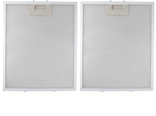 Feegow Paquete de 2 filtros plateados para campana extractora, filtros plateados para campana extractora, filtro de ventilación extractor de malla metálica
