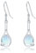 ROMANTIC WORK Tennis Ohrringe 925 Sterling Silber Mondstein Tennisschläger Hängend Ohrringe Sport Schmuck Geschenke für Damen Mädchen Tennisliebhaber
