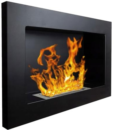 Pisa – Chimenea de bioetanol de pared o empotrable, 65 x 12 x 40 cm