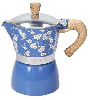 Tognana Japan Collection, Cafetera 6 tazas, aluminio, azul