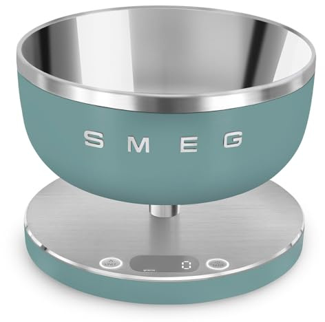 SMEG Contemporary Digital Kitchen Scale with Removable Bowl (Jade)