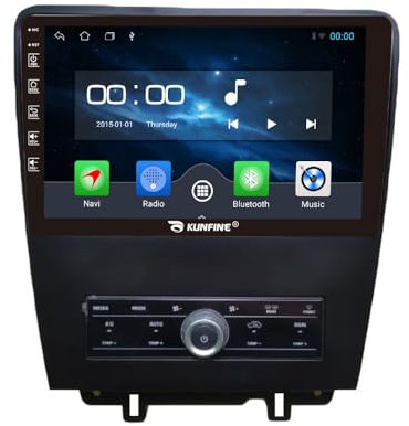 Quad Core 4G+64G Car CarPlay Android Auto 10 IPS Display Navigation Stereoanlage Touchscreen Haupteinheit Pad Tablet Rückfahrkamera GPS Radio Media Player für Ford Mustang 2010-2014 AC