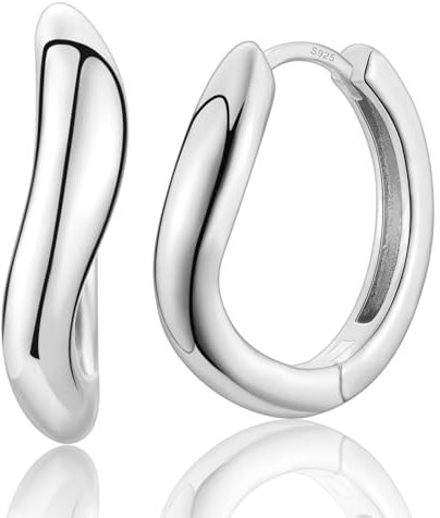 Ohrringe Silber 925 Ohrstecker für Damen Mädchen, Hypoallergen Creolen Silber Schmuck Geschenk