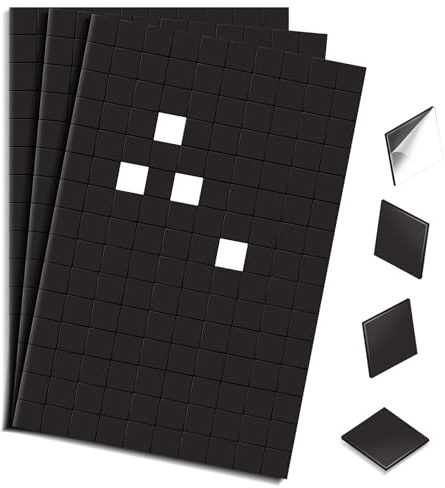 750 Stück Magnetplättchen Selbstklebend,1 x 1cm Magnet Klebepads,Magnetstreifen Flexible Klebemagnete Flache Magnete für Schule Büro Whiteboard Kühlschrank
