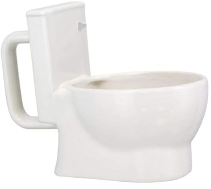 BESTOYARD Taza de Cerámica de Diseño Divertido de Inodoro Vaso para Bebidas para Fiestas para Café Cerveza Agua