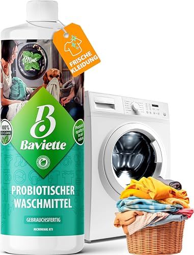 Baviette 500ml – Geruchsneutralisierer für Hund & Katze | Flüssigwaschmittel für Haustiertextilien, Sportkleidung, Bettwäsche und Alltagswäsche • ohne Chlor • für Waschmaschinen