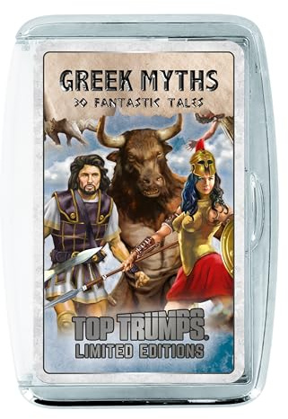 Top Trumps Greek Myths '30 Fantastic Tales' Limited Edition Card Game | Educational Kids Card Game Featuring Greek Gods, Heroes & Monsters | Fun Family Travel Game