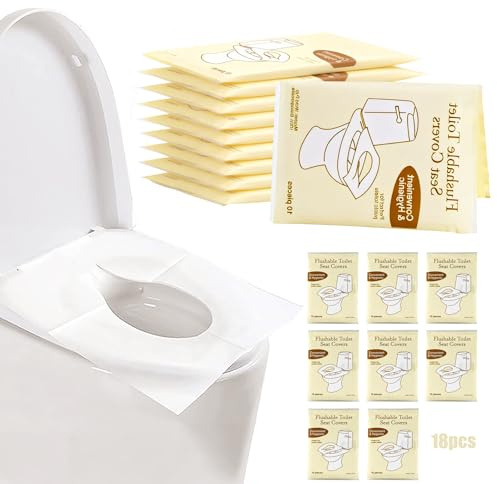 180 Stück Toilettenauflage Einweg Toilettensitzbezüge Papier,43x35.5 cm | Toilettenauflage Spülbare Toilette Auflage,Wc Sitzauflage für Einkaufszentren, Krankenhäuser, Büros,Hospital,Office