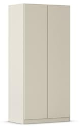 Rauch Möbel Costa, Kleiderschrank, Farbe Beige, Breite 91 cm | Schrank, 2-türig, Push-to-open, Zubehör Basic, für Schlafzimmer, Kinderzimmer, Babyzimmer, Garderobe
