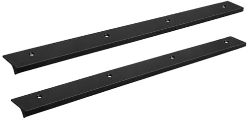 kalb | MonoGrip 836 1er Set Griffleiste schwarz Aluminium Möbelgriff für breite Schubladen Küche 836 mm 4 Bohrlöcher matt (2)