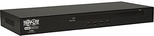 Tripp Lite B042-004 commutateur écran, Clavier et Souris Grille de Montage Noir - Commutateurs écran-Clavier-Souris (USB, PS/2, USB, PS/2, VGA, Noir, 1U, 100-250 V)