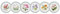 Portmeirion Exotic Botanic Garden Lot de 6 Assiettes Plates de 26,7 cm | Motifs Assortis | Faïence Fine | Passe au Lave-Vaisselle, au Micro-Ondes et au Four | Fabriquées en Angleterre