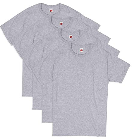 Hanes Men's ComfortSoft T-Shirt (Pack of 4),Light Steel,X-Large