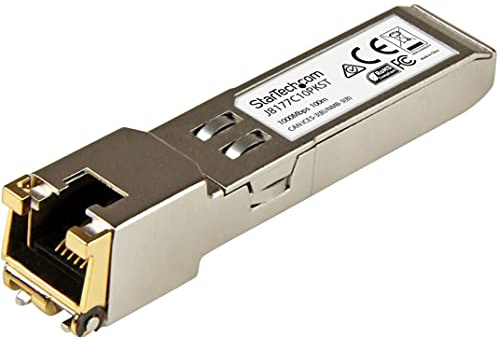 StarTech.com 10 Pack HPE J8177C Compatible SFP Module - 1000BASE-T - SFP to RJ45 Cat6/Cat5e - 1GE Gigabit Ethernet SFP - RJ-45 100m - HPE 1810, 1820, 2530 (J8177C10PKST)
