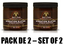 AS I AM Hydration Sonnenschutzlotion Elation 8oz Conditionierer Feuchtigkeitsmaske Nourissant (Pack von 2 - Set of 2)
