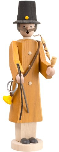 Seiffener Volkskunst | Räuchermann aus dem Erzgebirge Die Langen | Räucherfigur 32 cm | Räuchermännchen erzgebirgisches Original | 12707 | Generalpostmeister
