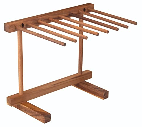 KitchenCraft World of Flavours, Stendipasta pieghevole in confezione regalo, in legno, 36 x 30 x 23,5 cm, marrone
