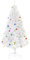 HOMCOM Weihnachtsbaum künstlicher Christbaum Tannenbaum Baum 180cm mit Ständer inkl. Dekor (180cm, weiß/Weihnachtsbaum 1)