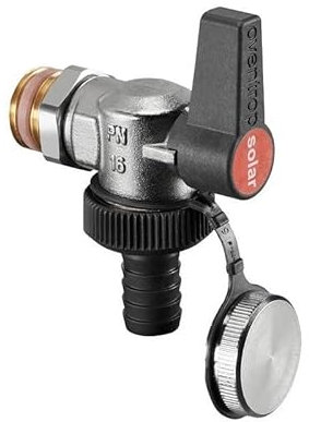 Oventrop KFE-Kugelhahn Optiflex für Solar DN 15 Eck, vernickelt