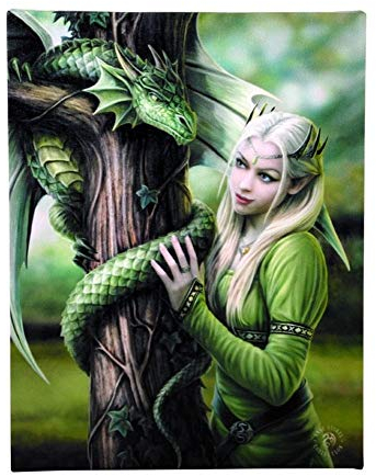 Anne Stokes Kindred Spirit Wandbild mit Fantasy-Design, Leinwand
