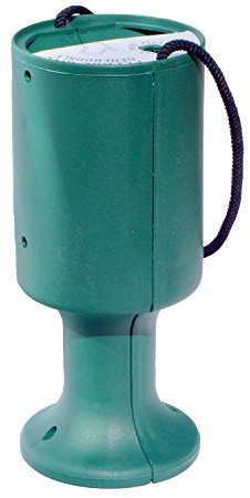 Round Handheld Plastic Charity Collection Box - Bottle Green