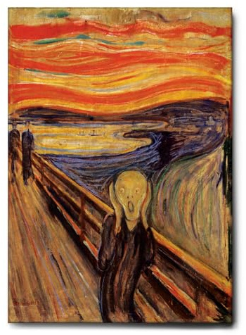 Giallobus - Gemälde - Edvard Munch - Der Schrei - Leinwand - 50x70 - Bereit zum Aufhängen - Moderne Gemälde für zu Hause