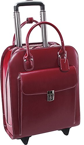 Mckleinusa 97696 Cuir Vertical à roulettes pour Femme Sacoche pour Ordinateur Portable 39,1 cm – Rouge