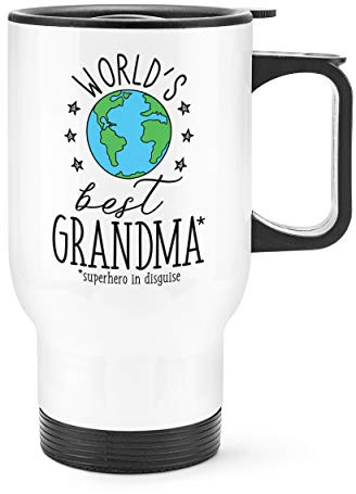World's Best Grandma Travel Mug Cup with Handle