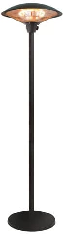 FAVEX - Parasol Chauffant électrique Milan Noir - Extérieur - 3 puissances de Chauffe - Économique - Résistant - 60 x 60 x 205 cm