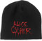 Alice Cooper Official 3D Embroidered Dripping Logo Black Beanie Hat Mens Ladies