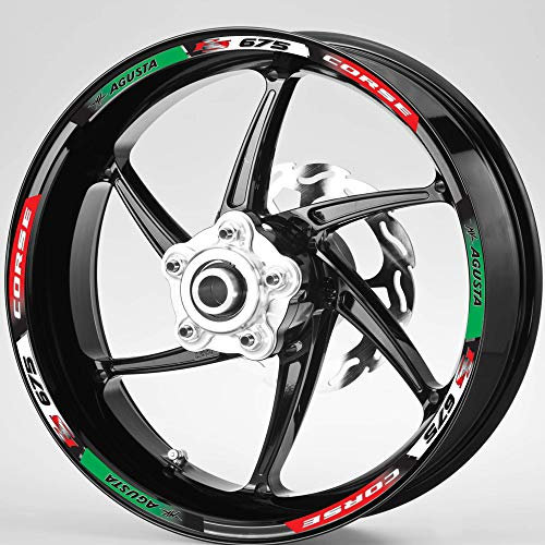 MV Motorcycle F3 675 Full Wheel Rim Italian Style Graphics Stickers Decals