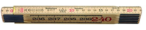 Hultafors Gliedermaßstab (Länge 2,4 Meter, aus schwedischer Glasbirke, elastische Glieder, verdeckte Gliederverbindung) 480208