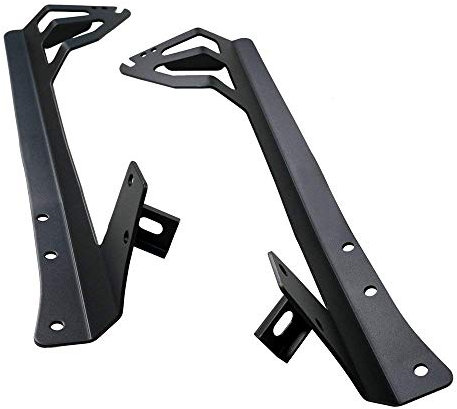 AUXTINGS Support de Fixation supérieur de Pare-Brise pour Barre de Guidage LED, Supports de Coin inférieur 2007-2017Wrangler JK 4RM,Wrangler Unlimited JK 4RM 2RM