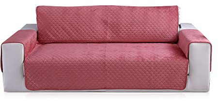 PETCUTE Sofaschoner Sofaschutz Sofaüberwurf Sofabezüge sofadecke Anti-Rutsch Sofaschoner Sofahusse Sofa schonbezug Sofabezüge für Hunde(rot, 2 Sitzer)